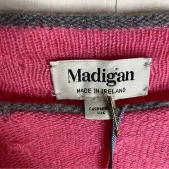 Madigan Ireland Pink Réiltín Cashmere Silk crew neck small NWT new with tag - Picture 2 of 6